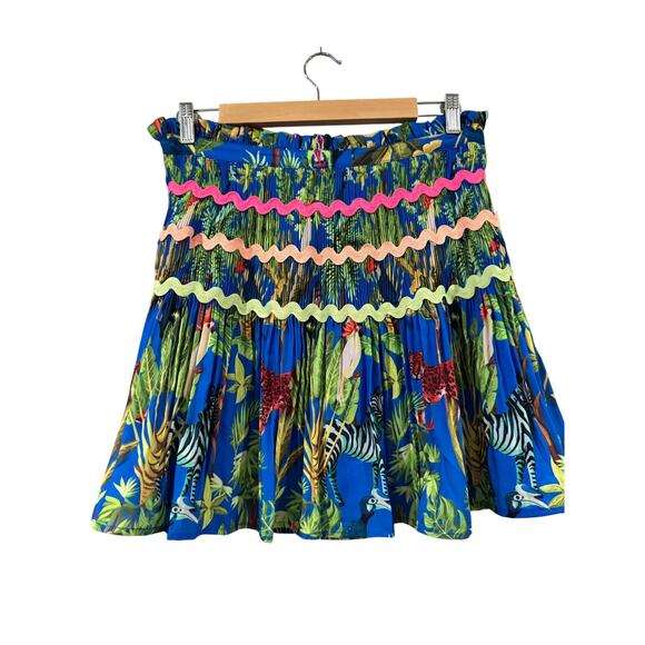 entro Tropical Ric Rac Jungle Animals Skirt Size Large NEW - Picture 1 of 5